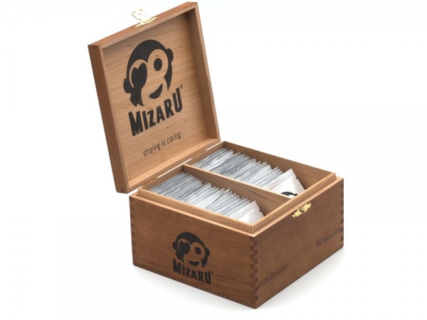 mizaru ® ENERGY POWDER | miza diplomat | Geburtstagsgeschenk | Zigarrenbox | 50 Stk.